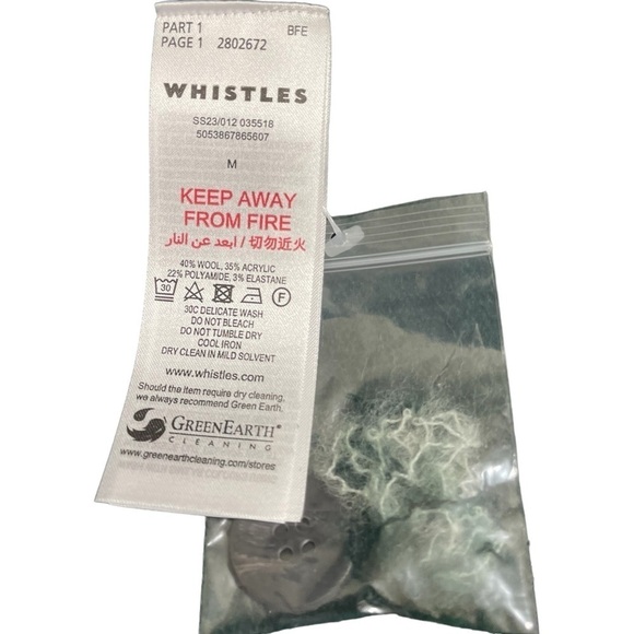 Whistles Stripe Button Neck Jumper Stripes Size Medium NWT - Picture 12 of 14